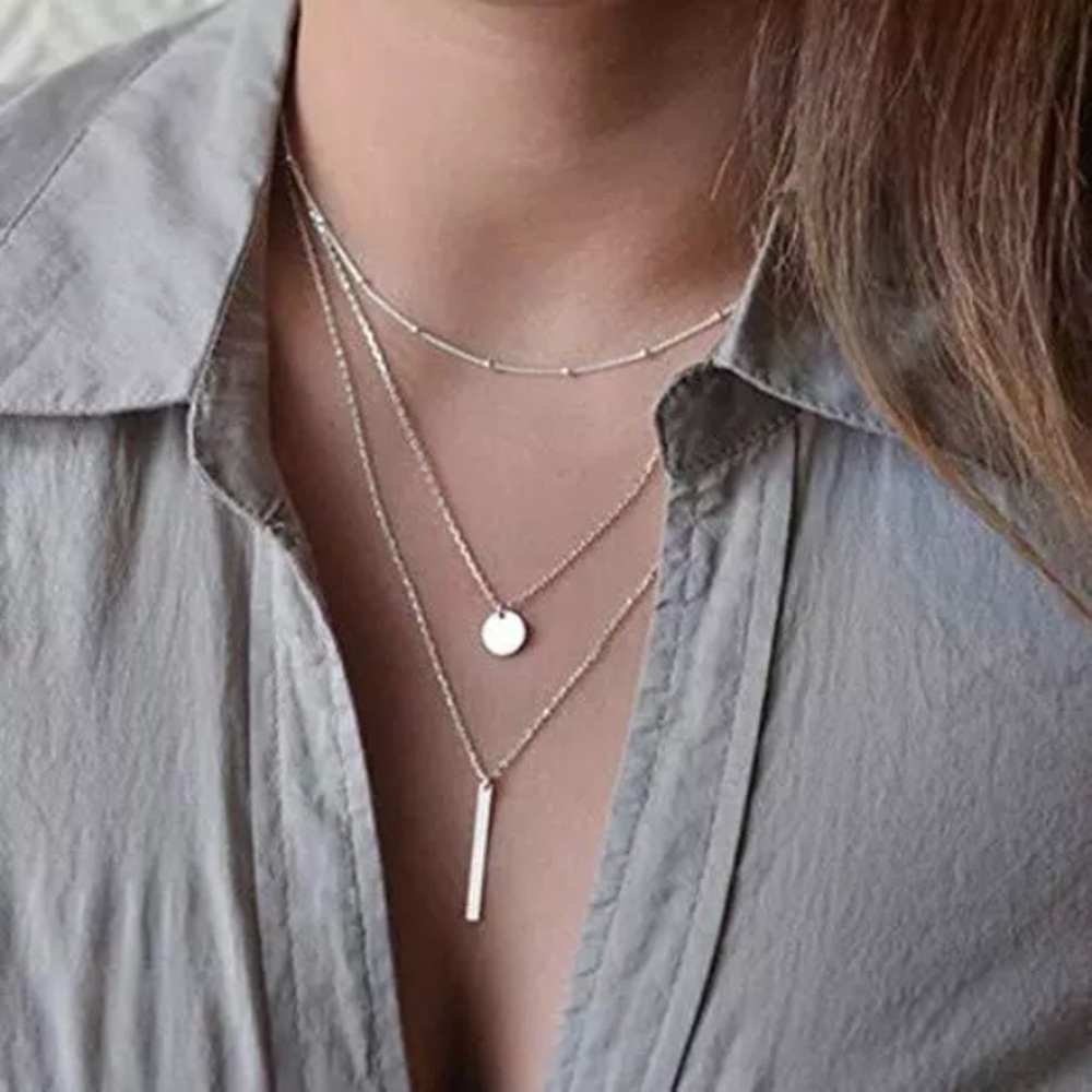 ‼️3/$30 Boho Silver Multilayer Choker Necklace